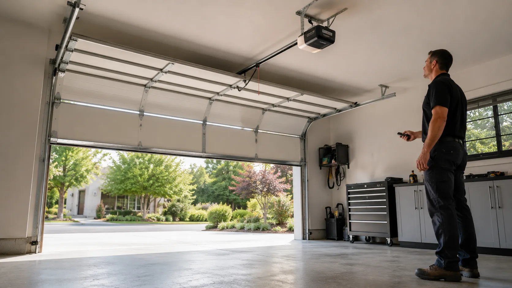 Residential garage door in Thornton