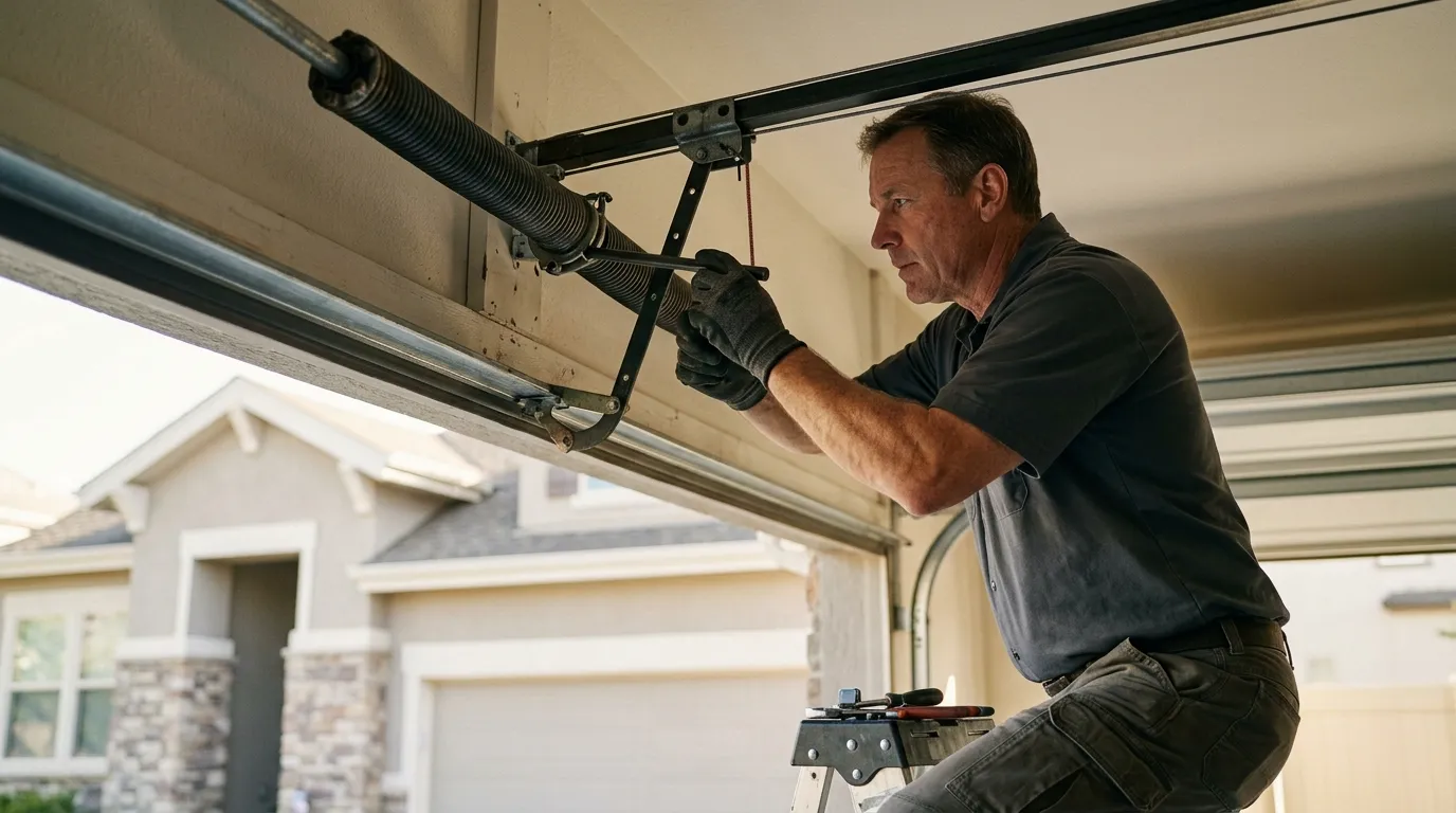 Spring Repair for Twin Lakes' 1970s Garage Doors in Thornton