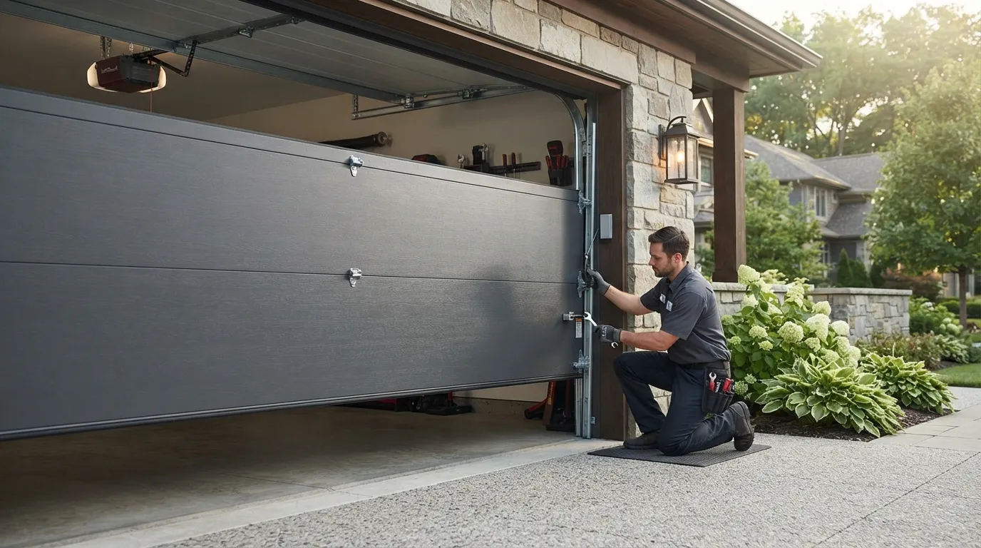 Why Garage Doors Jump Track Around Thornton in Thornton
